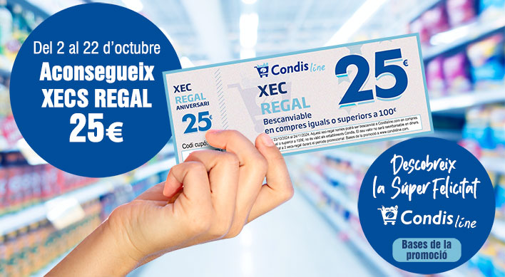 Pel nostre Aniversari regalem Xecs de 25 euros