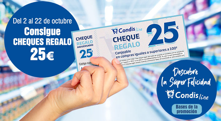 Para nuestro Aniversario regalamos Cheques de 25 euros