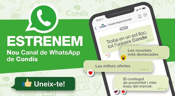 Condis estrena el nou canal de Whatsapp