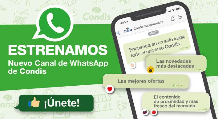 Condis estrena el nuevo canal de Whatsapp