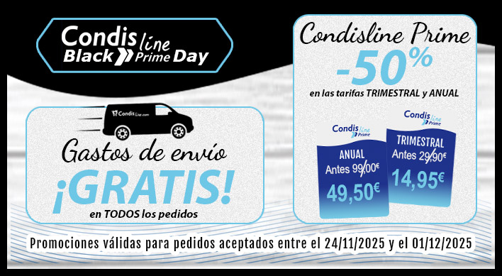 Black Prime Day, 50 por ciento de descuento en el servicio Condisline Prime trimestral y anual y productos con precios insuperables...