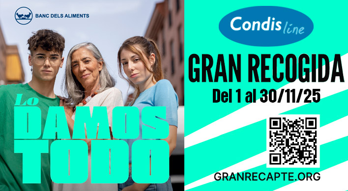 Añade uno de estos 3 lotes a tu carrito y haz una donación para el "Gran Recapte" al banco de alimentos